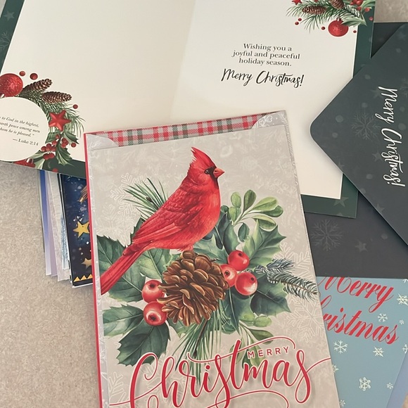 22 NEW Large thick mixed Christmas card 6x8 with matching Eps Scripture quotes - Picture 4 of 6